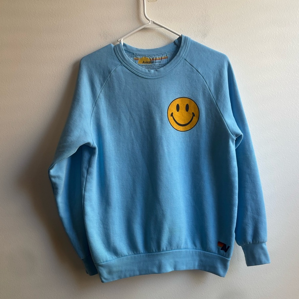 Aviator Nation Smiley 2 Relaxed Sweatshirt - Picture 2 of 7